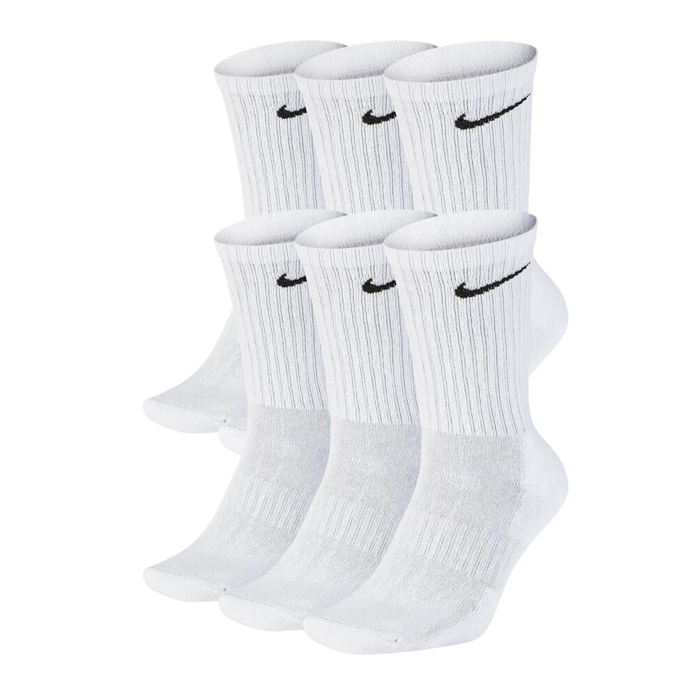 Nike Cushion Crew Socks with Band White X-Small Kids & Adult 6 Pairs
